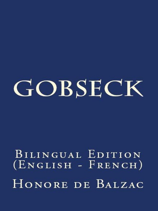 Title details for Gobseck by Honoré de Balzac - Available